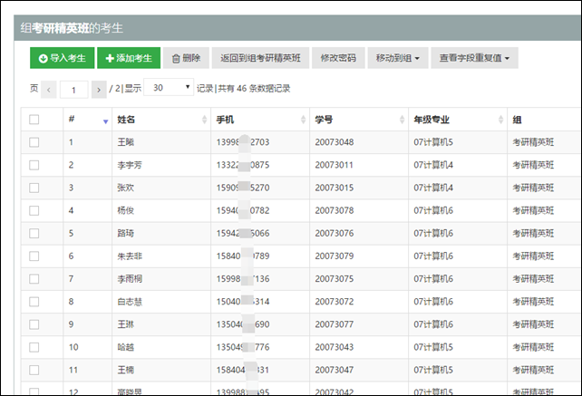 優考試導入后的學生數據